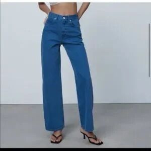 ZARA long Blue dyed jeans (4)